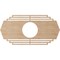 Ekena Millwork Chrysler Wood Fretwork Pierced Ceiling Medallion, Alder, 20"W x 10"H x 5 1/4"ID x 3/8"T CMWP20X10X0375CSAL - alternate 4